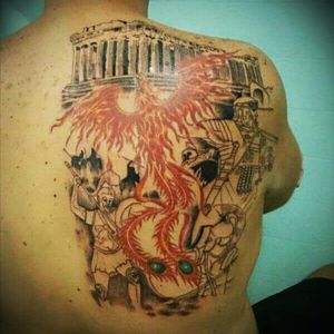 Last tatto of Carlos Mafra #rip #fenix #acropolis #greek  #battle #mafra #braziliantattoo