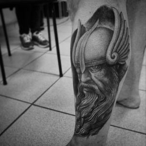 Odin(freehand) #odin #mythology #freehandtattoo #freehand #blackandgrey #blackwork #electricink #barflytattoo #manfrere