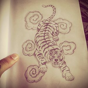 #tiger #traditional #japanese #drawing #sketch