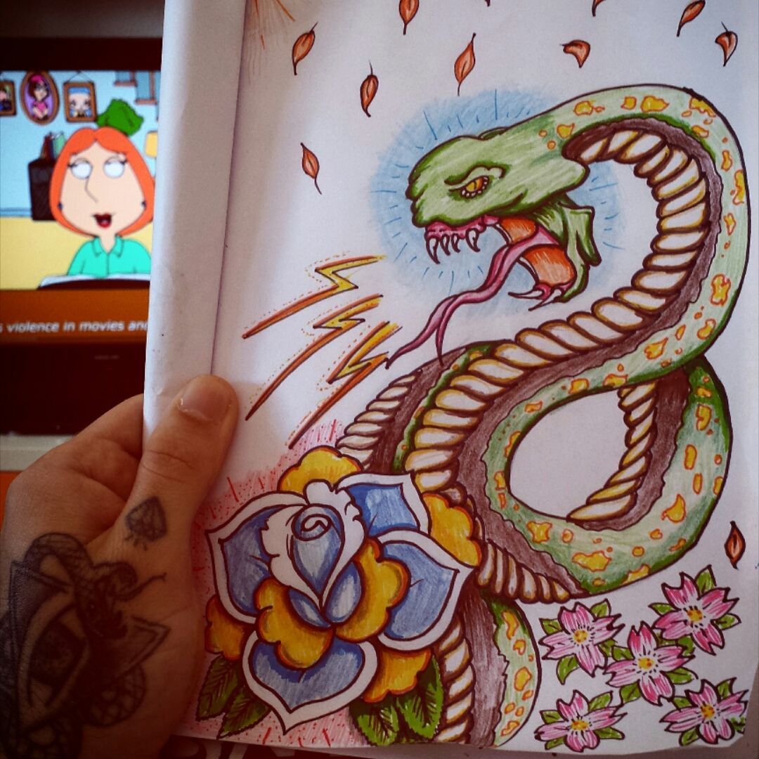 Tattoo uploaded by Nicholas • my Project of tattoo #sketch#tattoo#sketchbook#pencil#japanesetattoo#daruma#hannyamask#snake#flowers  • Tattoodo