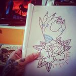 #rose #hand #diamond #tattoo #pencil #sketchbook #traditional #neotraditional #drawing #sketch