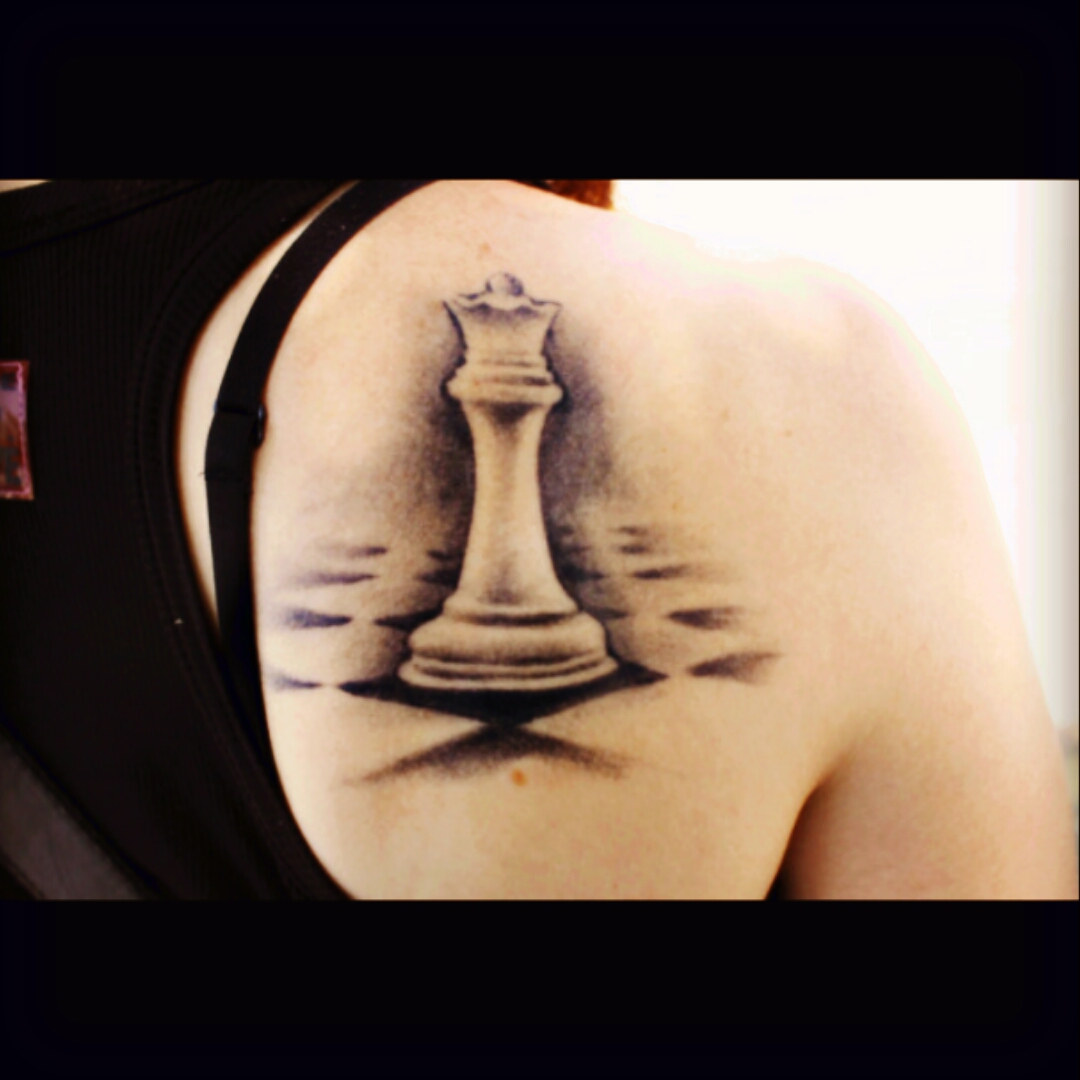 Tattoo uploaded by Ricardo Keller • Rainha e o Rei. #chess #queen