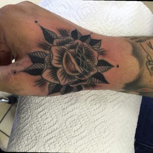 Flower on my hand done by jason at jbm