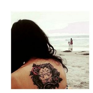 Rosarito beach 🌊 #sealover #liontattoo #flowers #tattoodo #tattoodobabes 🐯🌹