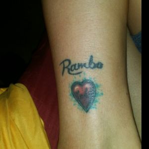 I had the "Rambo" added to my ankle when my dog Rambo died.  I'm not just a huge Stallone fan.  Lol