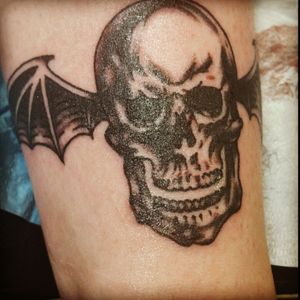 Deathbat tattoo by Bryan Davis of Tower Classic Tattooing in St. Louis #deathbat #avengedsevenfold