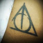 He who is master of all three, the master of death shall be. #deathlyhallows #harrypotter #harrypottertattoo #HarryPotterTattoos