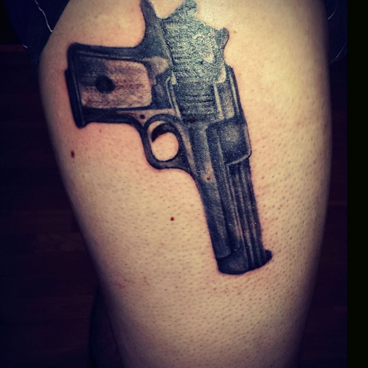 9mm gun tattoo