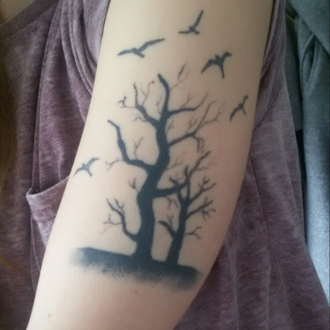 Tattoo uploaded by romy • Tree tattoo #tree #treetattoo #birds #birdtattoo • Tattoodo