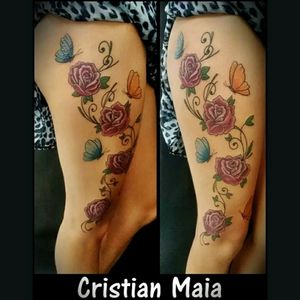 By Cristian Maia #drawin #tattoo #tattoos #ink #inked #tattooed #tattoist #art #design #instaart #instagood #sleevetattoo #handtattoo #chesttattoo #photooftheday #tatted #instatattoo #bodyart #tatts #tats #amazingink #tattedup #inkedup #inkdgirls #tattooedlife #tattoocollection  #bodyart #tattooculture #artenapele #TattooGirl  #roses