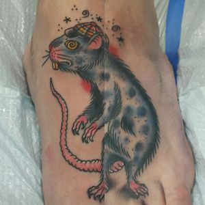 Rat by Jon Bass #tattoo #tattooart #foottattoo #tattooed #cooltattoos #tattooedman #tattoocollector #inkedguy #inkedforlife #inkaddict