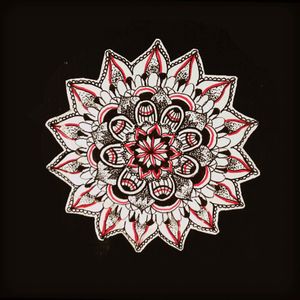 One of my draw ✏ love #mandala #ink #redandblackdesign #redandblack #tatouage #mandalatattoo #flower #ink #inked #camarche #tattoo #rosace