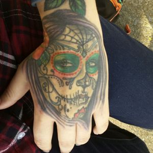 #mexcianlady #handtattoo #besttattoos  tattooed my mel @ gothic realm brisbane