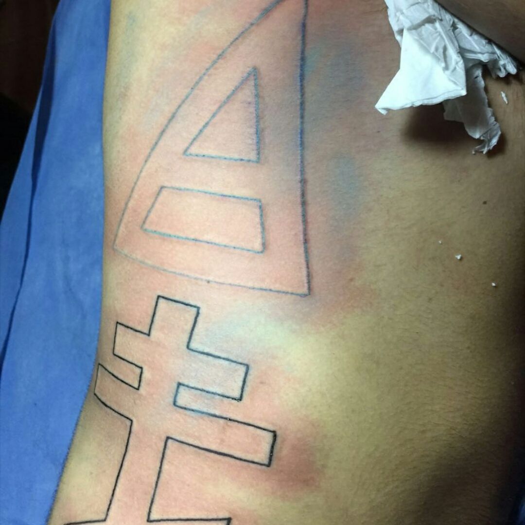 Tattoo uploaded by MarsZA  Death Hallows  Thirty Seconds to Mars Triad  symbols  Tattoodo