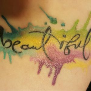 This is my newest tattoo, I just got it a few weeks ago. But I LOVE it!!! It's just a reminder to myself that I am beautiful just the way I am.