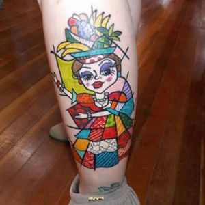 Tattoo premiada em segundo lugar na categoria Cultura brasileira em canoas #tattoo #tattoocolors #carmemmiranda #colorido #inkedmag #inkisart #Tattoodo #bagetattoostudio #lovetattoo #fullcollor