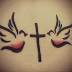 2 Robins and a cross for my grandparents