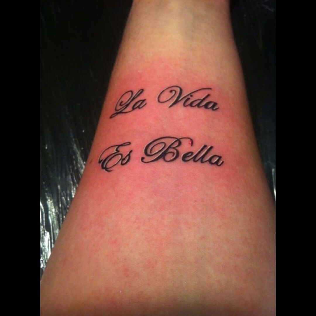 24 La vita e BellaTattoo ideas  la vita è bella tattoos tattoo quotes