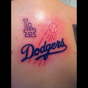 Dodgers tattoo.#tattooturn #LA #dodgers #ladodgers #base #baseball #pikey