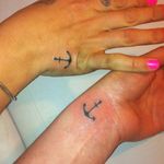 #bestfriendtattoo #anchor #wrist #hand done by Jo owner and artist of ink-tegrity in On