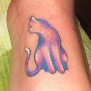 #cattattoo  #wristtattoo #watercolor done by Jo owner and artist at ink-tegrity in On
