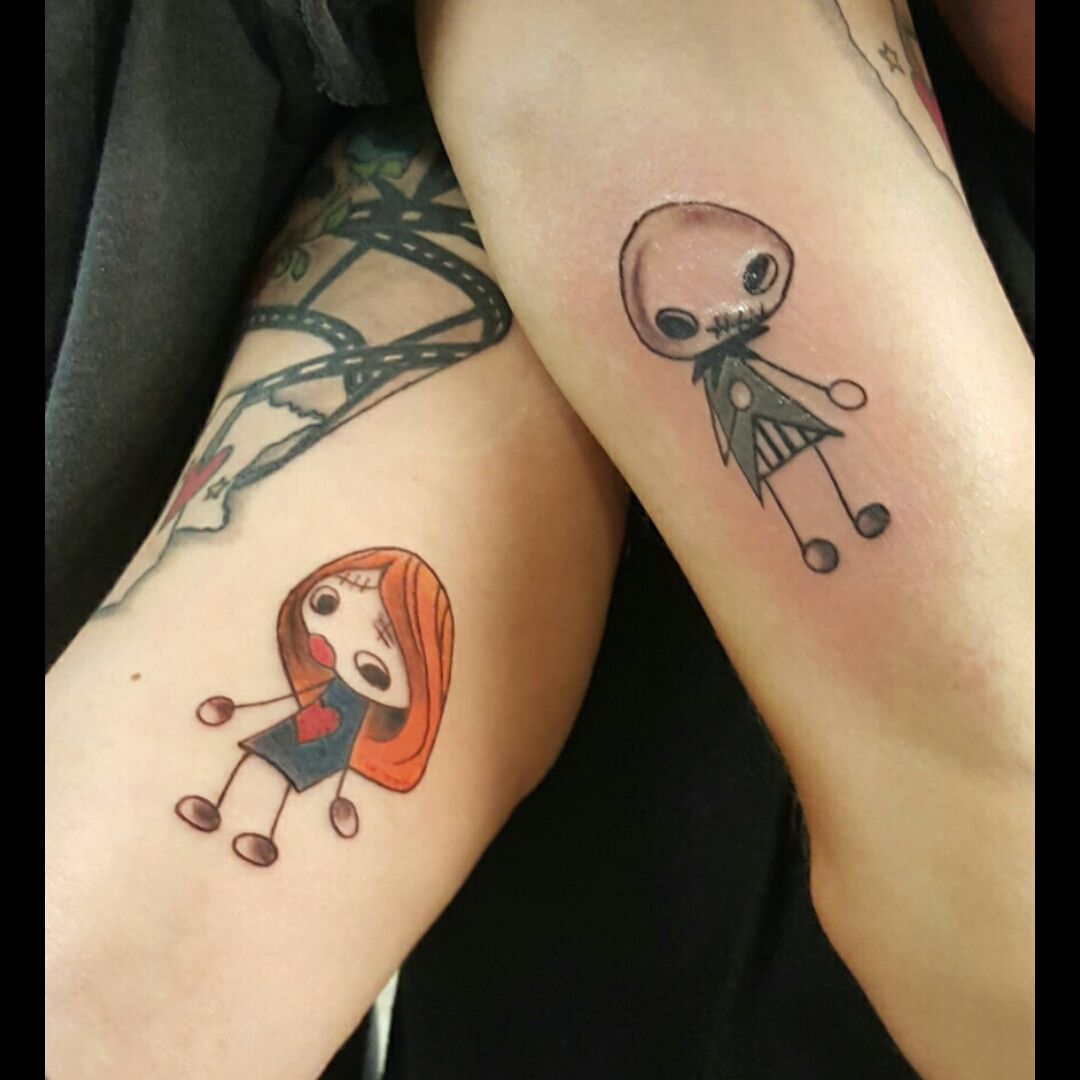 Jack and sally couples tattoos
