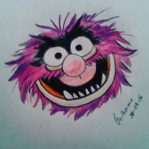 Tentative a drawing Animal, from Muppets. #muppets #color #brazil
