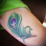 My latest, wanting to add more for a half sleeve. #peacock #feather #halfsleeve #colorful