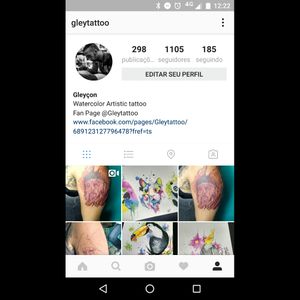 Please follow my tattoo page on instagran @Gleytattoo #watercolorartist #watercolortattoos #gleytattoo #followme #instatattoo #instagram #follow4follow #thanks