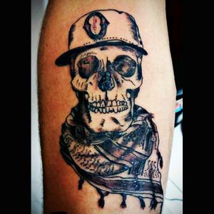 Um dos meus trabalhos#tattoocaveira #tattooblack #tattooskull