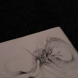 i felt like sketching... i dont think i did pretty good tho haha #dragon #oriental #sketches
