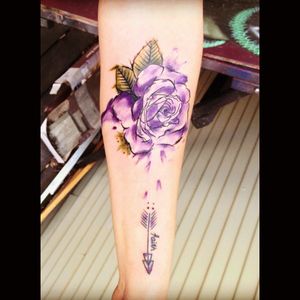 #watercolor #rose #purple