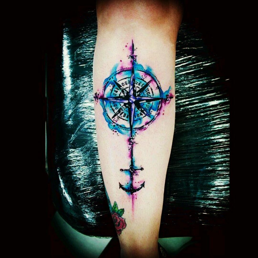 Watercolour Compass Tattoos  Best Tattoo Ideas Gallery
