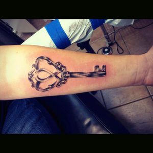 key to my heart wrist tattoo