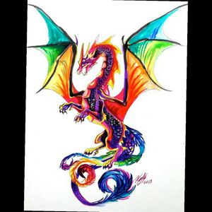 I would love to get a colorful dragon like this one tattooed by @amijames  #dreamtatto #dragon #color