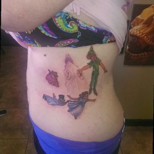 My Peter Pan rib piece. It's not quite finished but it's finished enough I love to show it off. #PeterPan #love #childhood