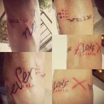 "You'll never walk alone". #tattoo #ink #tattoopavia #tattoomilano #phrases #trashpolka #trashpolkatattoo #family #Viola #Alessia #bracelet