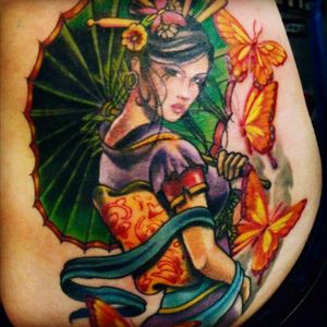 Lovely Geisha Girl, would love this on my thigh as my dream tattoo #dreamtattoo