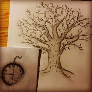 In Memories #dreamtattoo #time #lost #tree #blackworktattoo