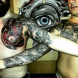 Tattoos by brazilian Biomech Master, @Dallier