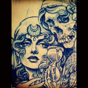 #dreamtattoo obviously not a carbon copy but along these lines,  with plenty of colour. Would love to have #amijames  do this piece on me. #competition #miamiink #dreaming#hoping#goals #gypsylife #gypsydeath