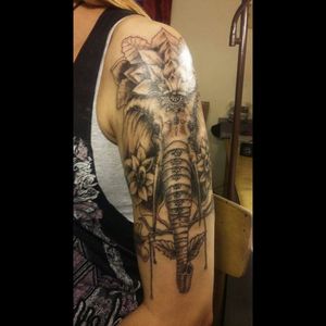 This is one of Darren's more recent pieces. Hindu elephant.#hindu#elephant