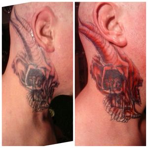Cover up on rt side of neck#CoverUpTattoos
