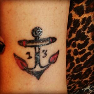 Didn't realize it until later, but the bottom portion of the tattoo is uneven.#fridaythirteenth