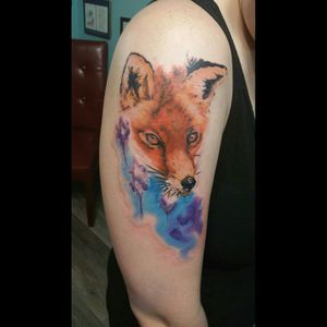 In progress...fox with watercolor