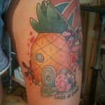 Sponge bobs house for Heather #tattoo #tattoos #tattooflash #tattoodesign #drawmore #tattooapprentice #vaudeville #vaudevilletattooco #newtraditional #trad #neotraditional #neotrad #sheffieldtattoo #tattoolookbook #tattoolove #colour #colourtattoo #uktattoo #linework #spongebob #spongebobsquarepants #spongebobpineapple #pineapple