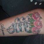 my memorial tattoo for my granddad bertie, my uncle john, and my nun. the 3 roses are different shades of red for me it was the years since they passed. my nuns is the lightest as she only passed away 2 years ago. #roses #lovedones