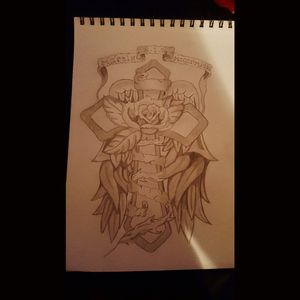 Memorial tattoo/ drawing for someone in my life who passed away recently. His brother got this tattooed on his shoulder
