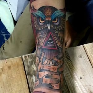 Buho owl tattoo quito ecuador