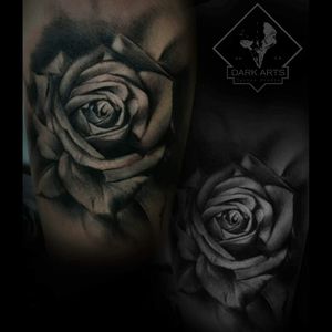 black and grey rose tattoo #roses #Intenzetattooink